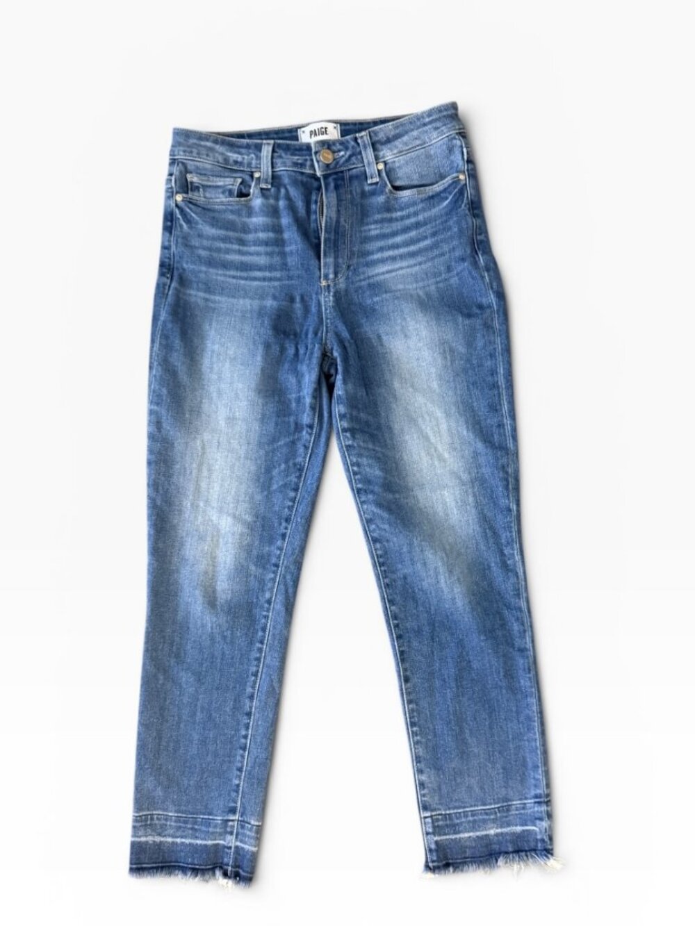PAIGE Hoxton Slim Crop Jeans- 28-  medium wash MSRP $330
